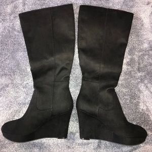 Christian Siriano for Payless Black Wedge Boots